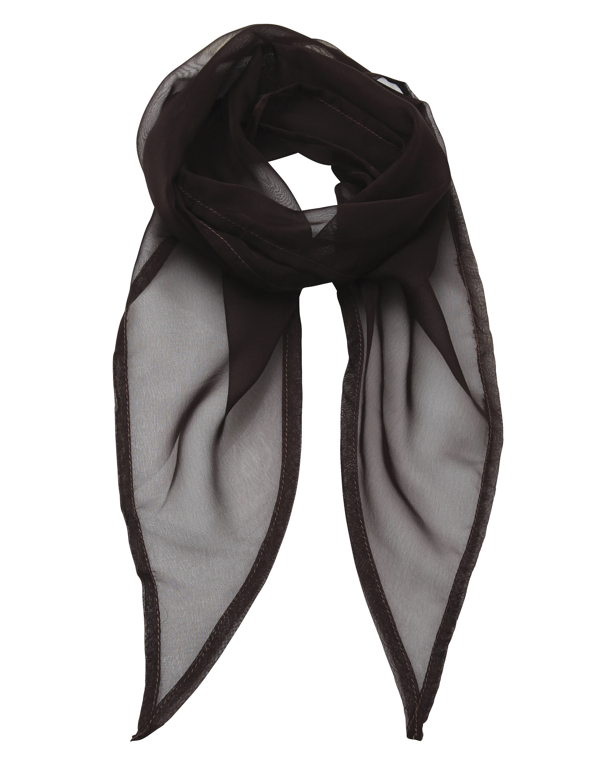 Hovedminiatyrbilde av Brun Premier Chiffon Skjerf Skjerf Dame