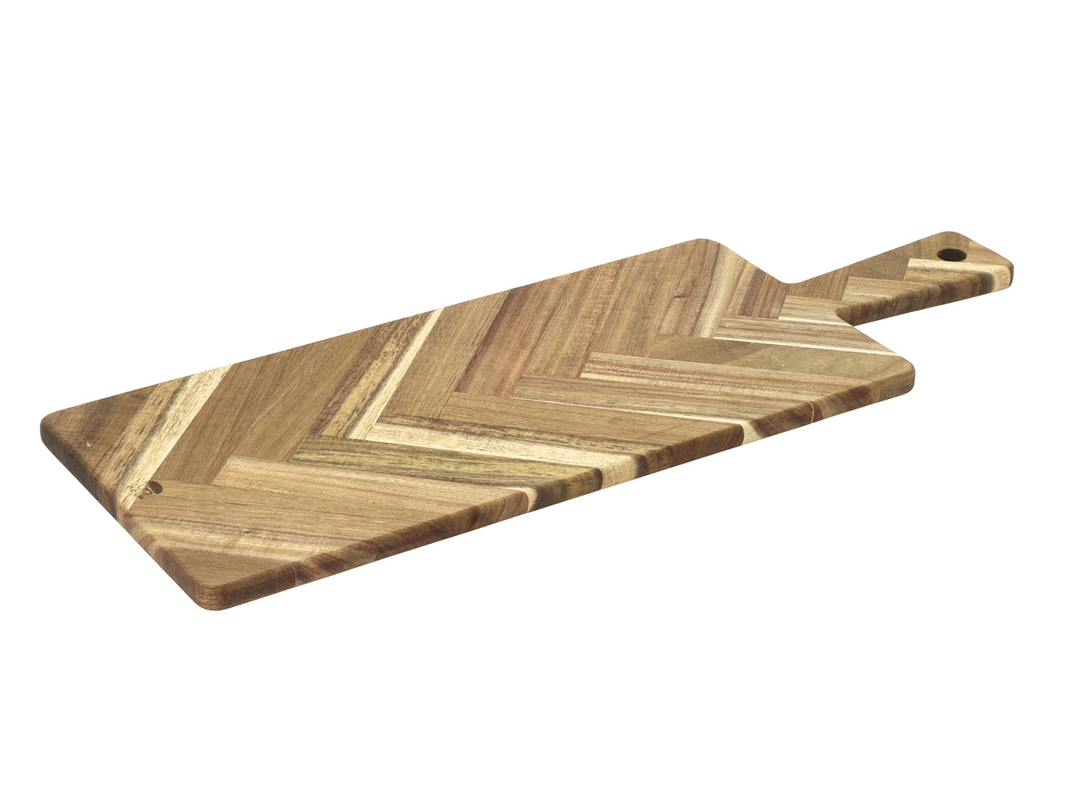 Produktbilde for HOLM  55 x 20 cm Akasietre Serveringsbrett med Fiskebensmønster