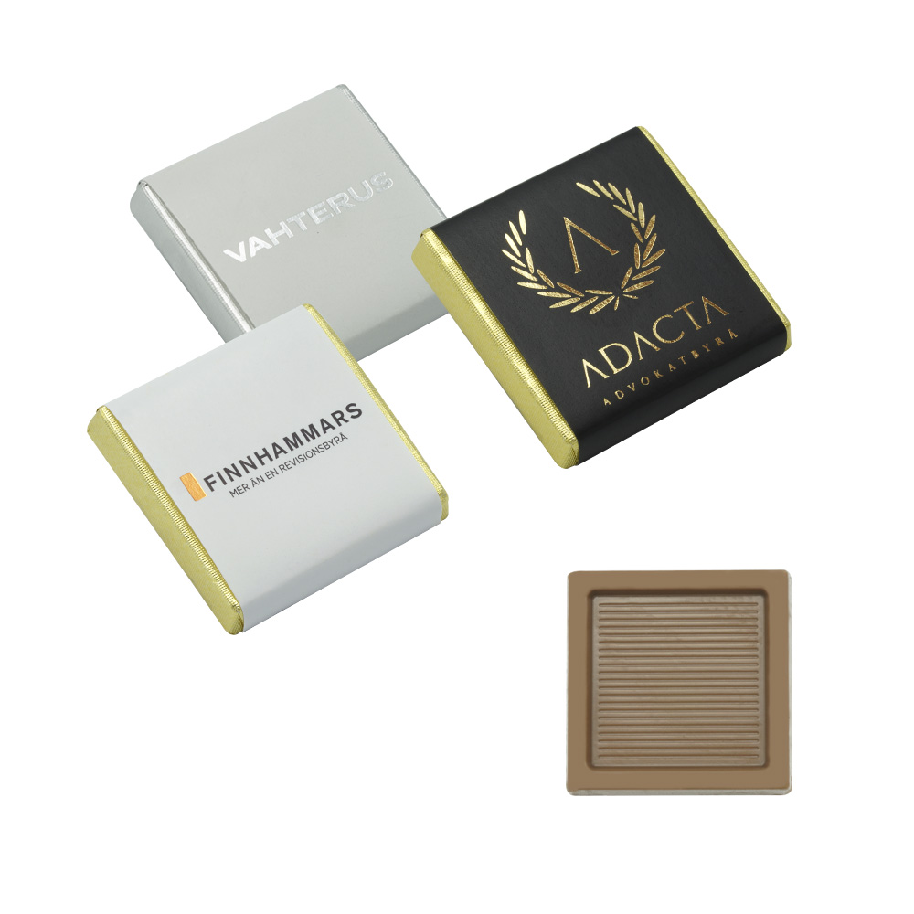 Produktbilde for Sjokoladekvadrat 5g med Luksuriøs Preging