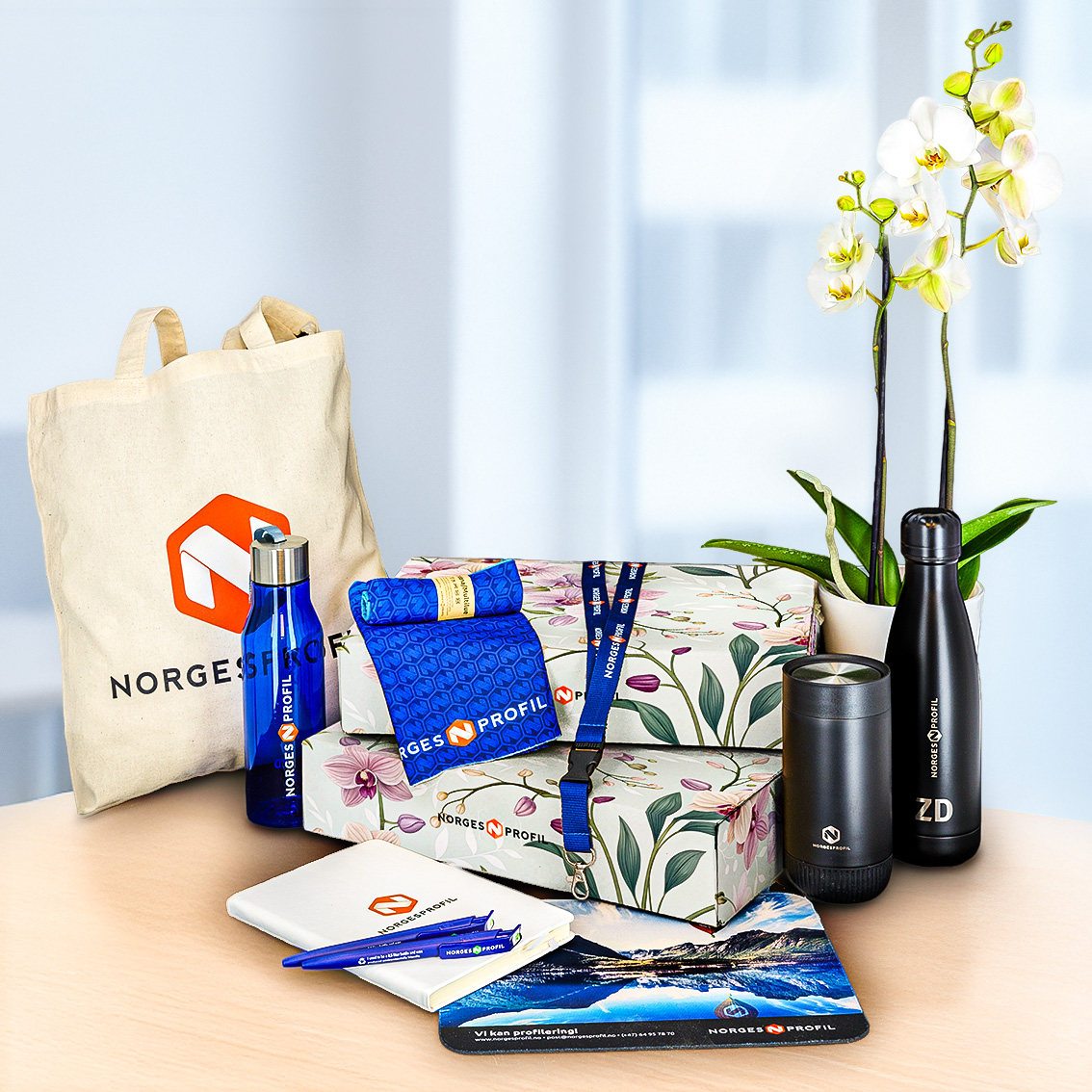 NorgesProfil onboarding-velkomstpakke med profilerte produkter
