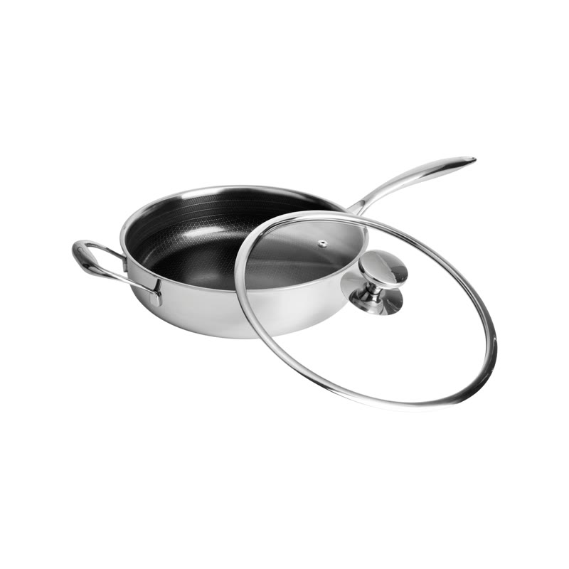 Gladkokken Hybrid slipp-lett sautépanne med lokk Ø28